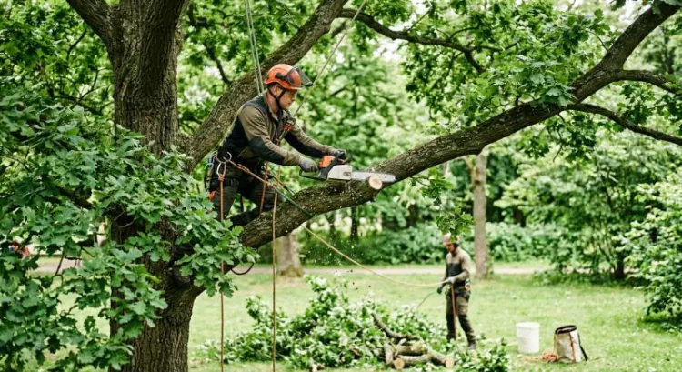 Arbre qui penche, branches mortes, souche gênante : élagage, abattage ou rognage, comment choisir le bon professionnel dans le Roannais